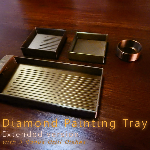 Diamond Painting Tray Extended version with 3 Bonus Drill Dishes