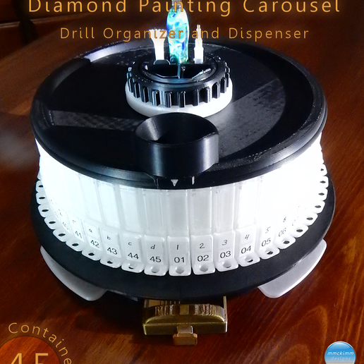 Diamond Painting Carousel Drill Organizer and Dispenser