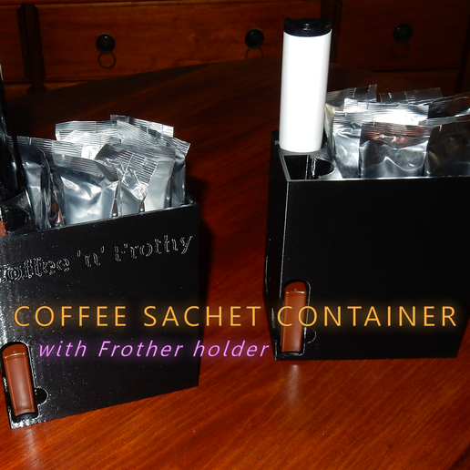 Coffee Sachet Container with Frothy holder