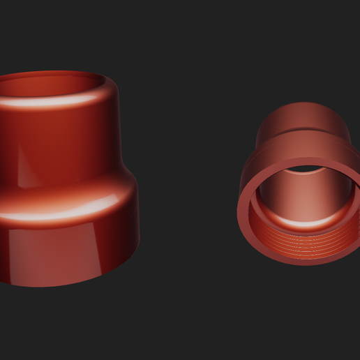 2 and 4 Inch hose to 54 mm Female thread flexible PVC waste trap, and 54 mm Male to Female connector
